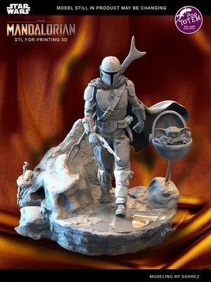 The Mandalorian Diorama Archivo STL Impresión 3D