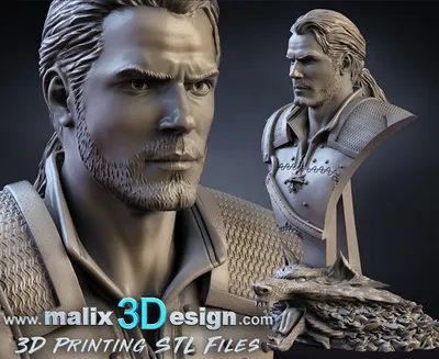 The Witcher Busto Archivo STL Impresión 3D