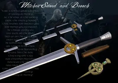 The Witcher Sword - Hex3d Stl/obj Para Impresión 3d