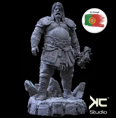 Thor God Of War Ragnarok Archivo STL OBJ para Impresion 3D