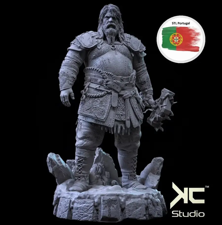 Thor God Of War Ragnarok Archivo STL OBJ para Impresion 3D