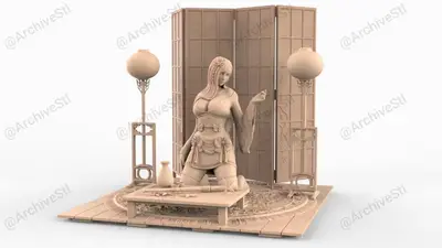 Tifa Final Fantasy 7 Kimono Archivo Stl Para Impresion 3D