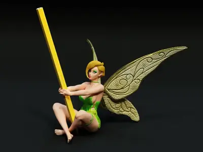 Tinkerbell Fairy Pencil Holder Archivo Stl Para Impresión 3d