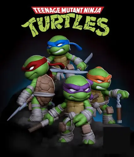 Tmnt Tortugas Ninja Nom Archivos Stl Para Impresión 3d