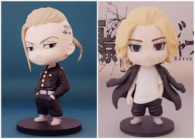 Tokyo Revengers X2 Chibis Archivos Stl Para Impresión 3d