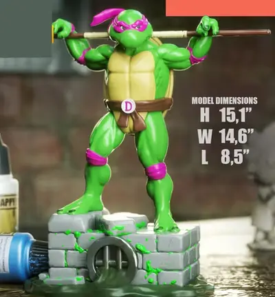 Tortugas Ninja Donatello 3dxm Archivo Stl Para Impresión 3d