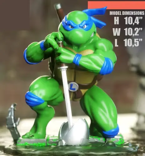 Tortugas Ninja Leonardo 3dxm Archivo Stl Para Impresión 3d