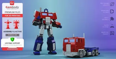 Transformers Optimus Prime Gambody Stl Obj Impresión 3d