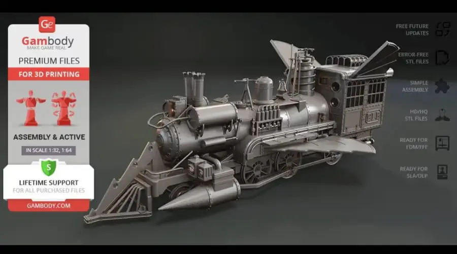 Tren Back To The Future 3 Archivo Stl Para Impresion 3D