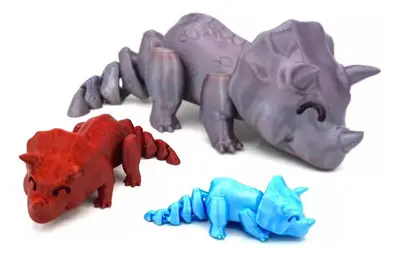 Triceratops Articulado Archivos Stl Para Impresión 3d