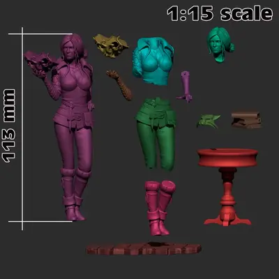 Triss Merigold Archivo Stl Para Impresion 3D