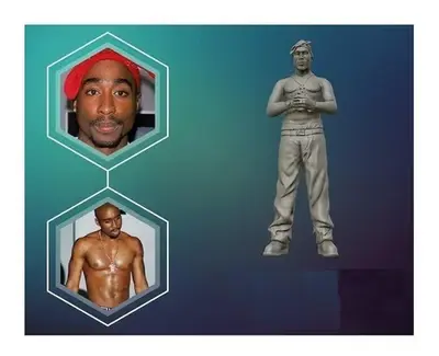 Tupac + Notorious Big Stl Obj Impresión 3d