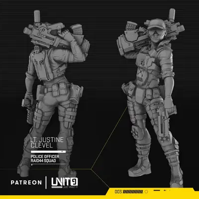 Unit 9 Cyberpunk Police Archivo Stl Para Impresion 3D