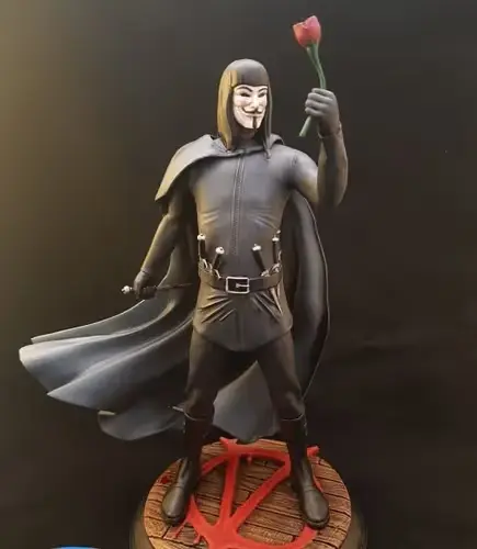 V For Vendetta Stl Obj Impresión 3d