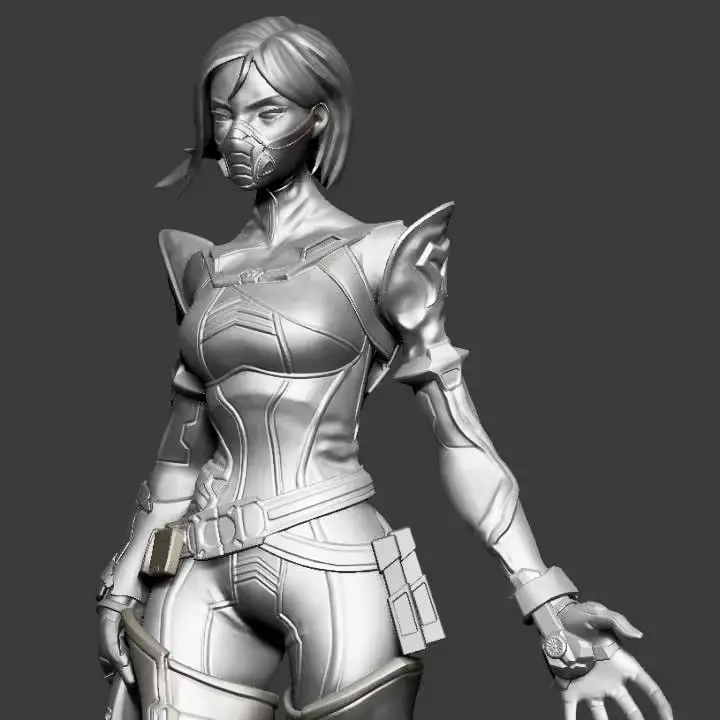 Valorant Viper Figuer Archivo Stl Obj Para Impresion 3D