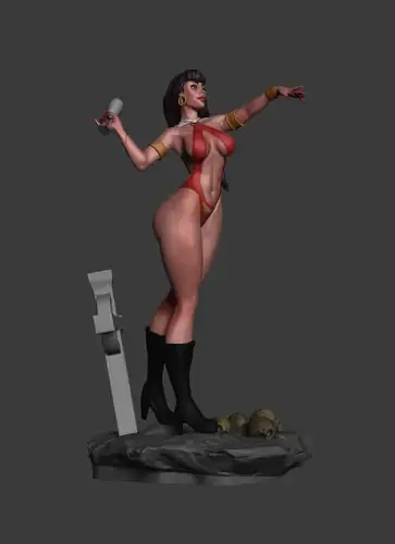 Vampirella Fan Art Bm Archivo Stl Para Impresión 3d