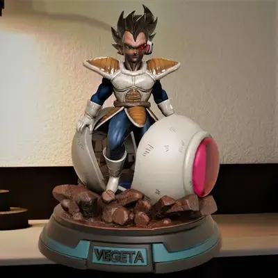 Vegeta en Capsula Dragon Ball Archivo STL para Impresion 3D