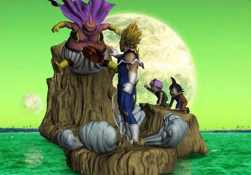 Vegeta Vs Buu Archivo STL Impresión 3D