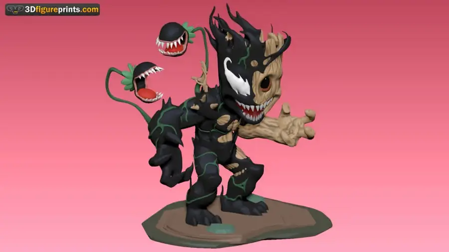 Venom Groot Archivo Stl Para Impresion 3D