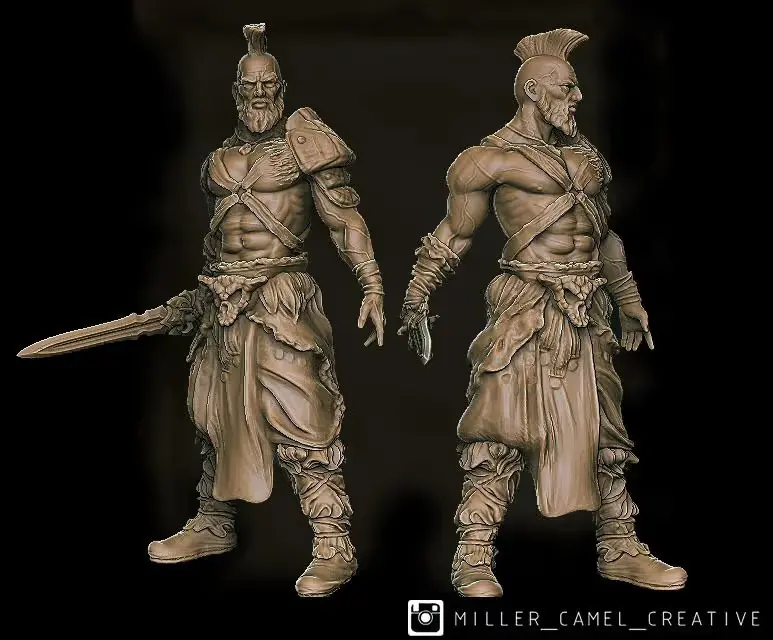Viking Warrior 02 Archivo Stl Para Impresion 3D