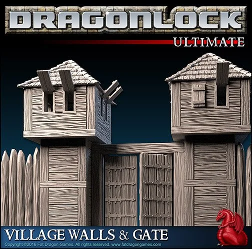 Village Walls & Gate Archivo STL Impresión 3D