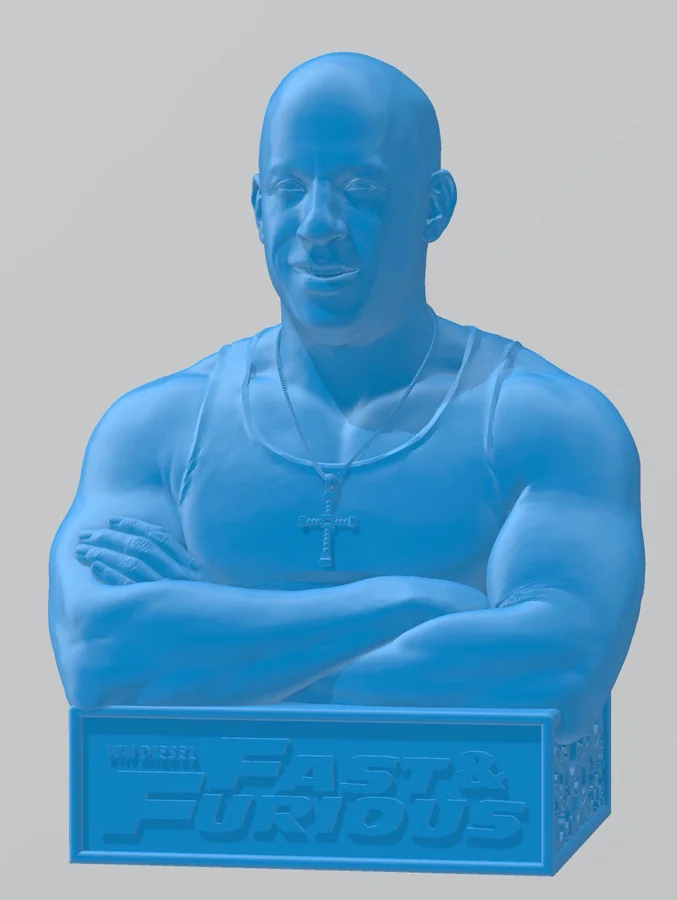 Vin Diesel Bust Archivo STL Impresión 3D