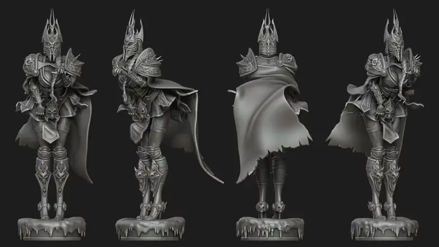 Warcraft Lich Girl Archivo Stl Para Impresion 3D
