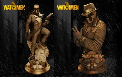 Watchmen Rorschach + Busto Archivos Stl Para Impresión 3d