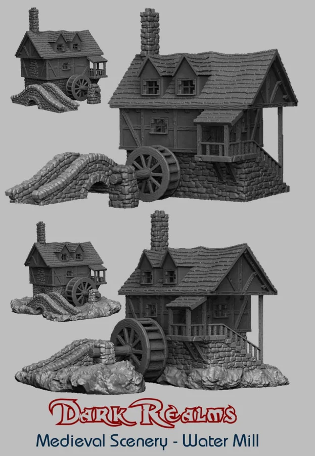 Watermill Archivo STL Impresión 3D