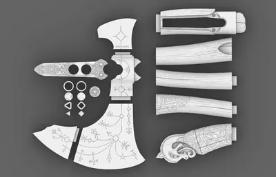 Weapon Kratos Leviathan Axe God Of War 2018 Archivo STL Impresión 3D