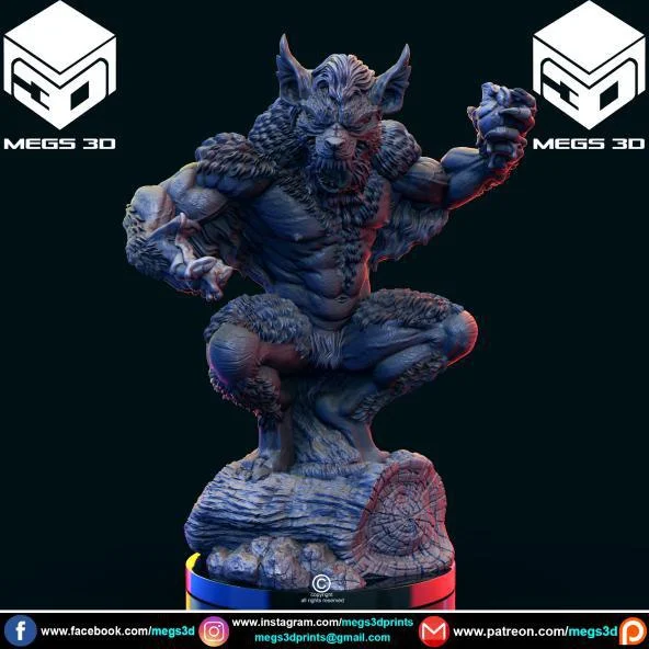 Werewolf Archivo STL Impresión 3D
