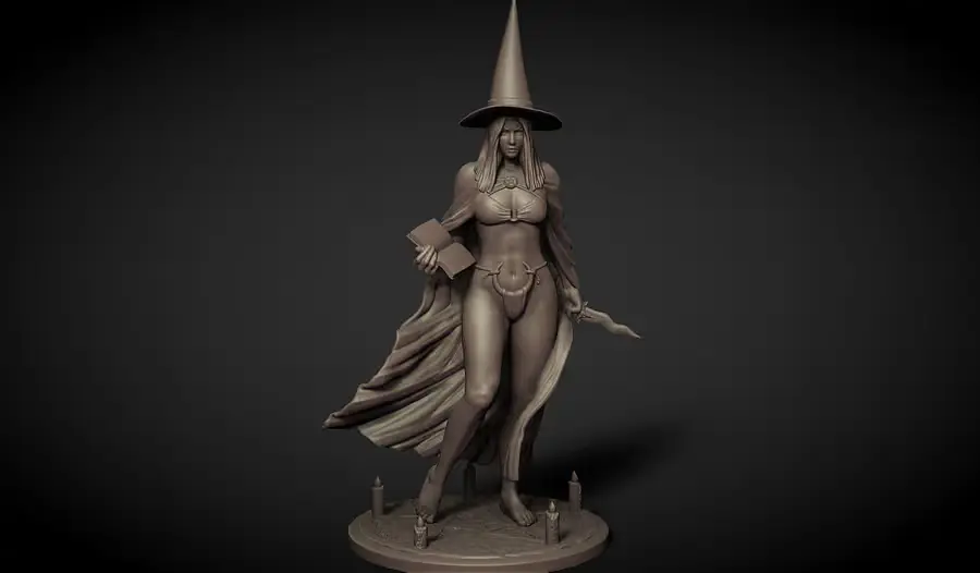 Witch Valeesa Archivo Stl Para Impresion 3D