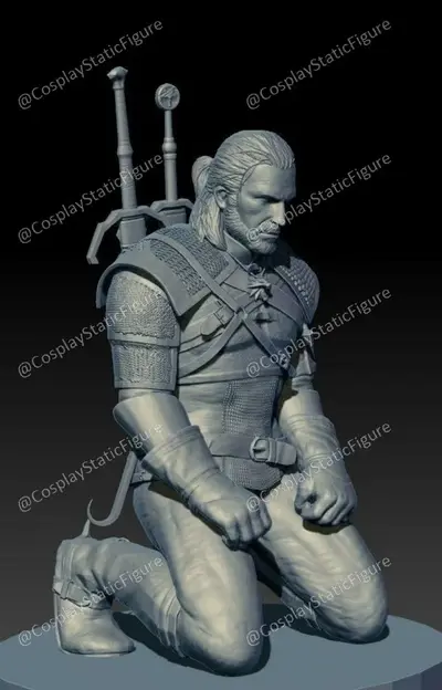 Witcher Geralt Archivo Stl Para Impresion 3D