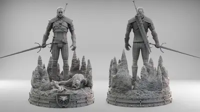 Witcher Geralt Stl Archivo Stl Para Impresion 3D