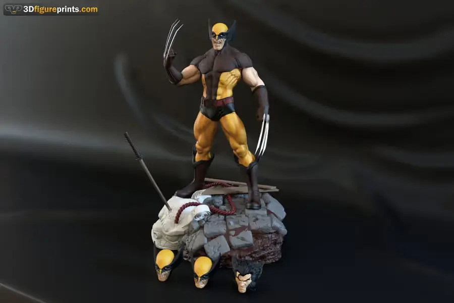 Wolverine Marron Ninja X-men Archivo STL para Impresion 3D
