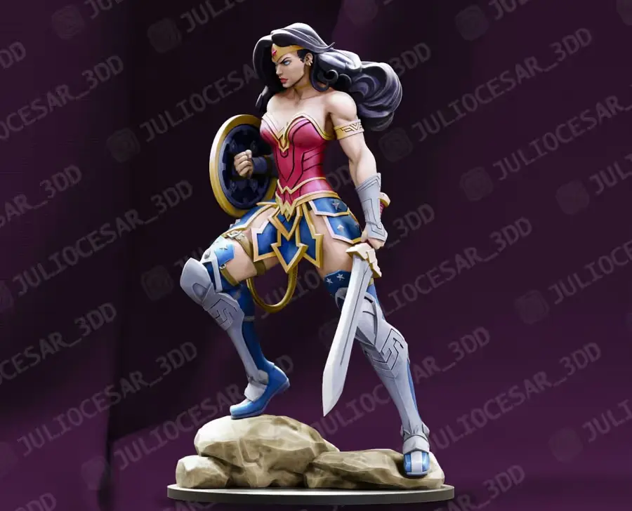 Wonder Woman Archivo Stl Para Impresion 3D