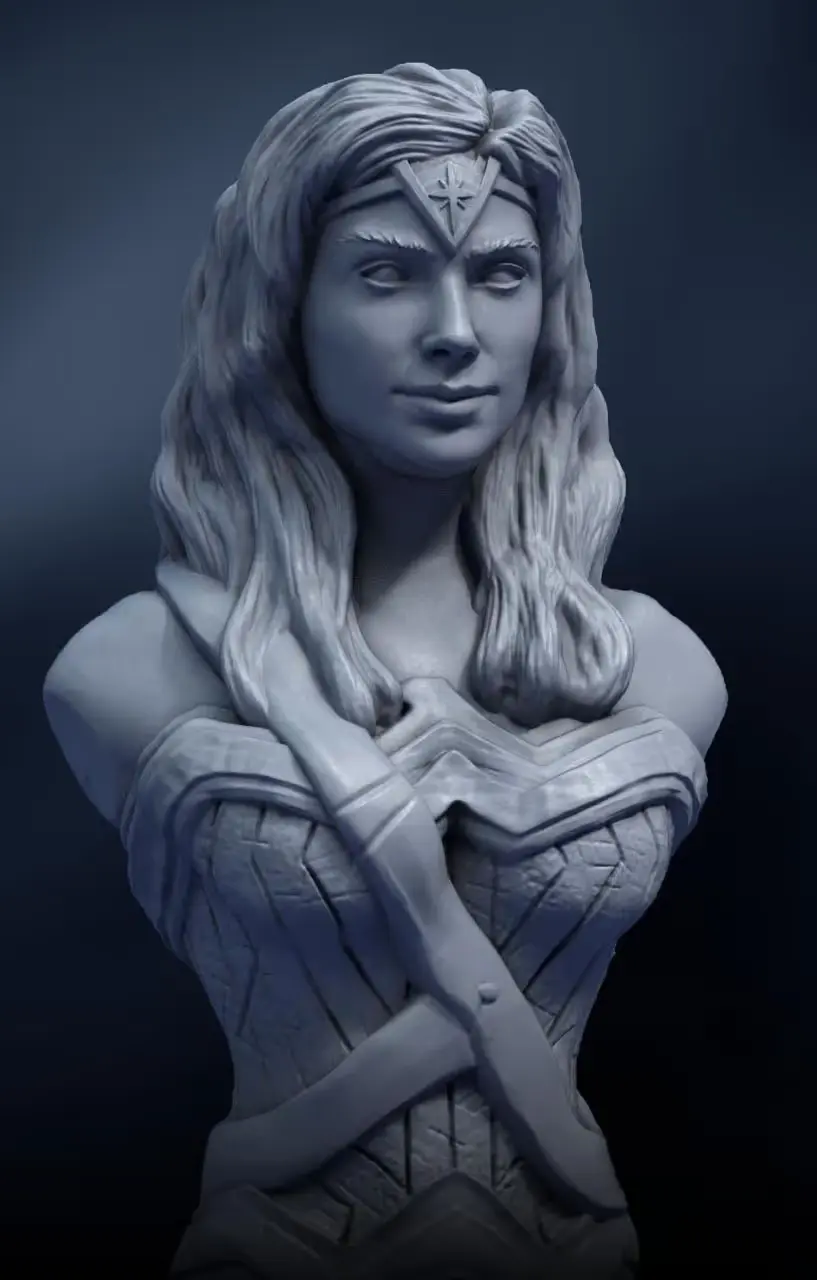 Wonder Woman Busto Archivo Stl Para Impresion 3D