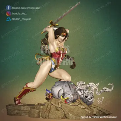 Wonder Woman Espada Archivo STL OBJ para Impresion 3D