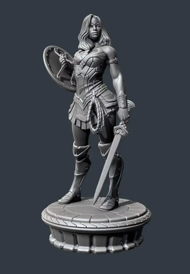 Wonder Woman Estatua Archivo Stl Para Impresion 3D