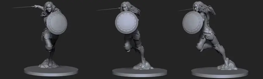 Wonderwoman Archivo Stl Obj Para Impresion 3D