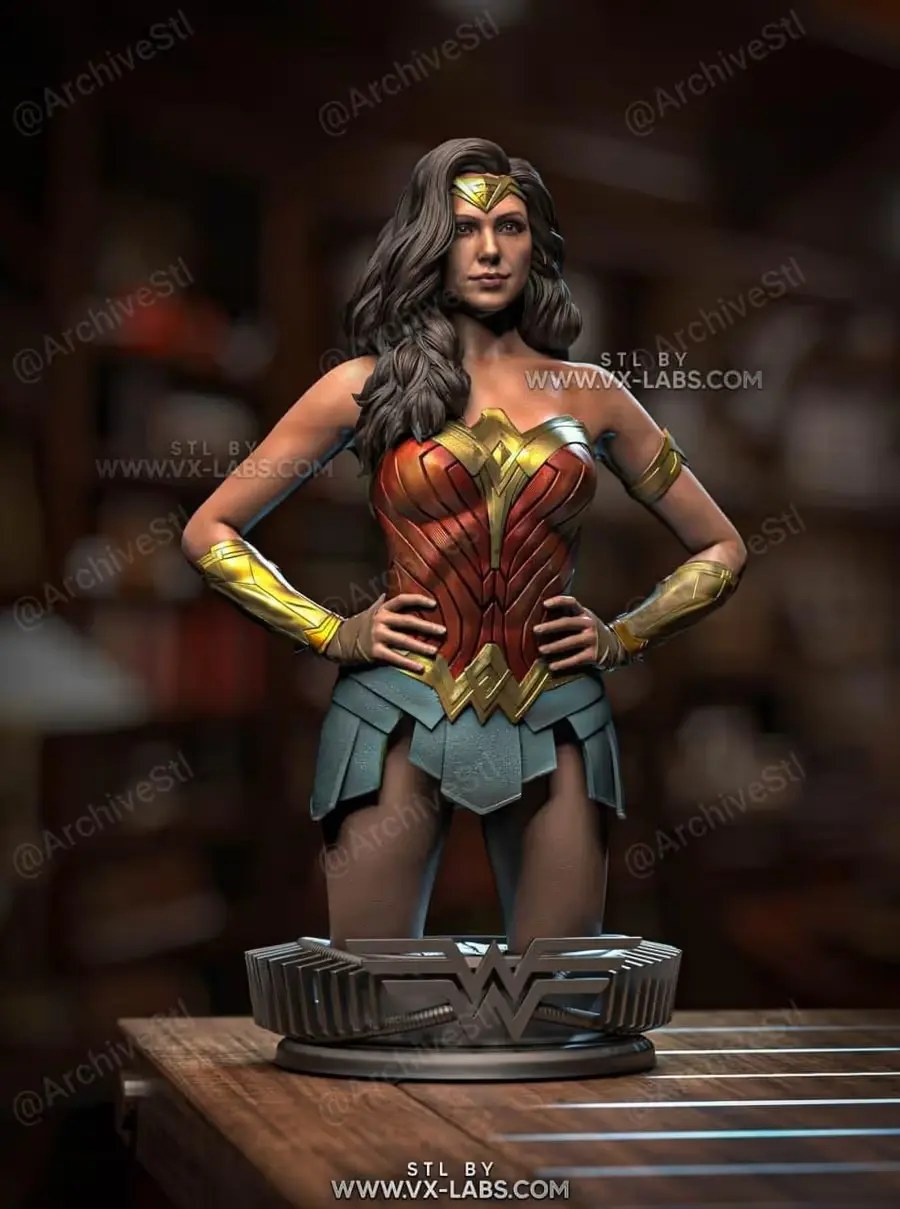 Wonderwoman Gal Gadot Megha Archivo Stl Para Impresion 3D