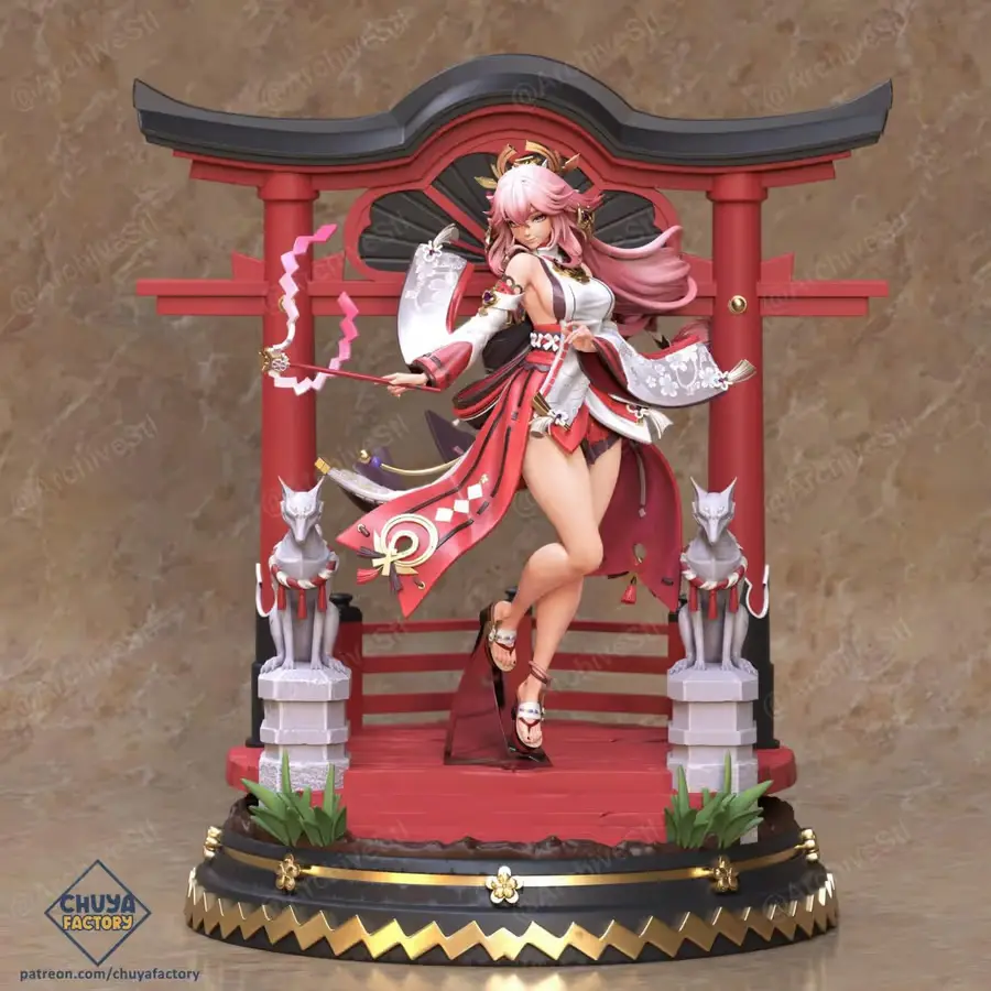 Yae Miko Archivo Stl Para Impresion 3D