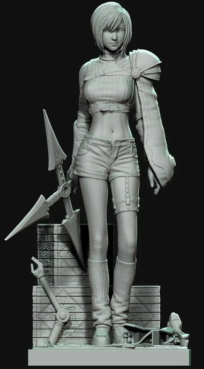 Yuffie Archivo Stl Para Impresion 3D