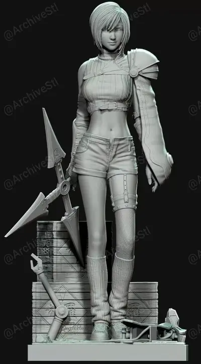 Yuffie Kisaragi Ff7 Archivo Stl Para Impresion 3D