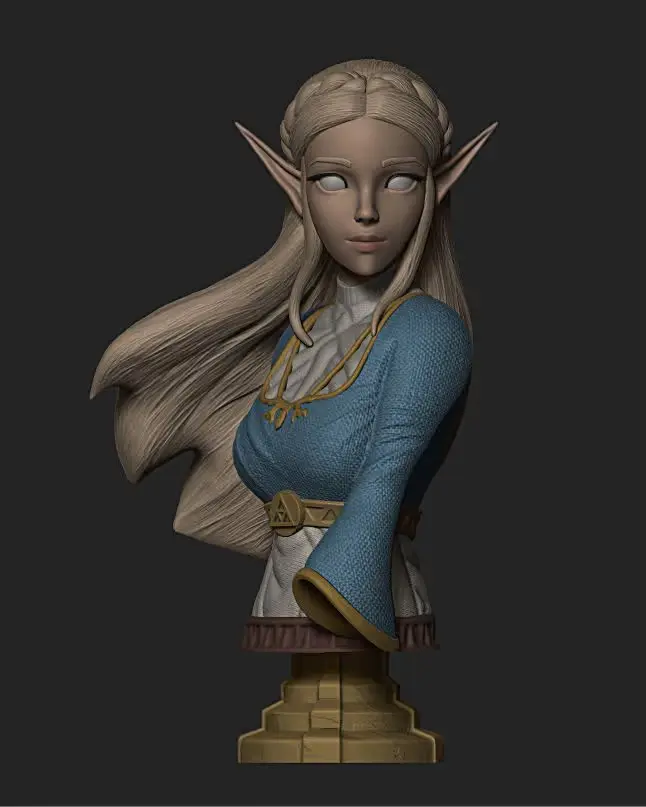 Zelda Busto Archivo Stl Para Impresion 3D