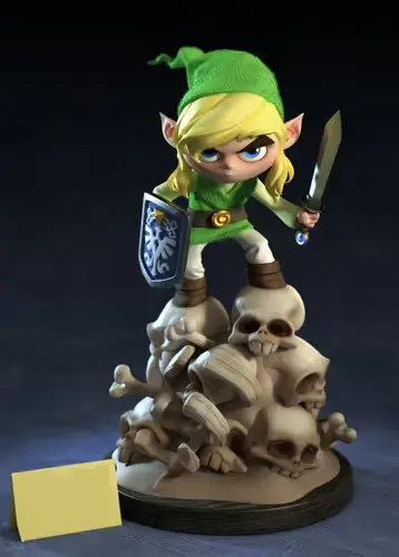 Zelda Link Pila De Huesos Stl Obj Impresión 3d