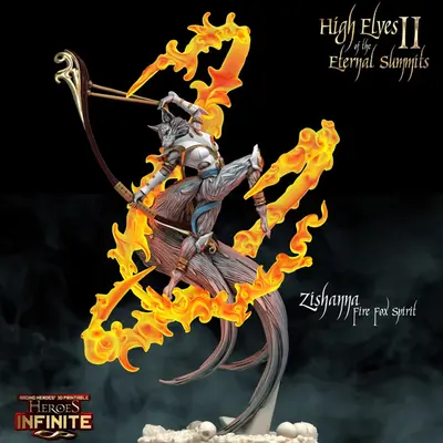 Zishanna Fire Fox Spirit Rarchivo Stl Para Impresion 3D