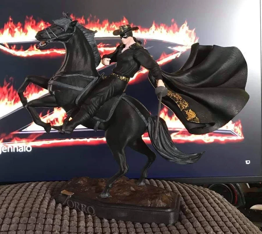 Zorro Diorama Archivo STL Impresión 3D