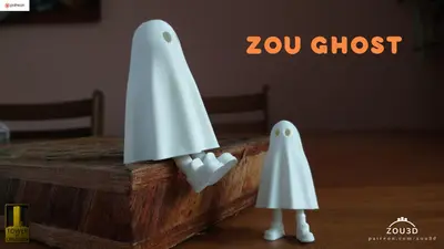 Zou Ghost + Llavero Archivo STL OBJ para Impresion 3D