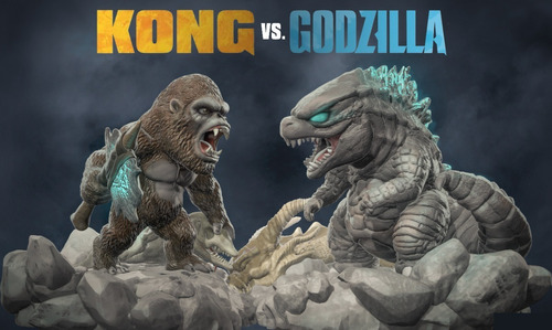 Godzilla Vs Kong Chibis Archivos Stl Para Impresión 3d